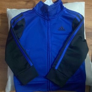 Adidas Toddler 3 Striped Track Jacket Size 3 Zip-Up Athletic.